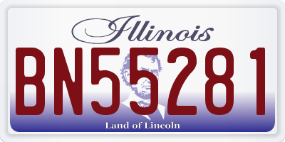 IL license plate BN55281