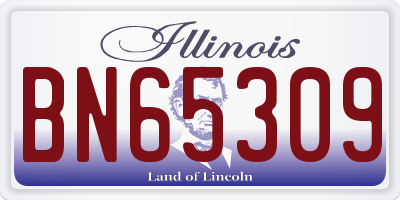 IL license plate BN65309