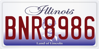 IL license plate BNR8986