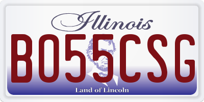 IL license plate BO55CSG