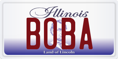 IL license plate BOBA