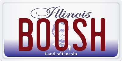 IL license plate BOOSH