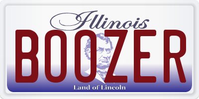 IL license plate BOOZER