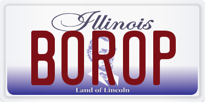 IL license plate BOROP