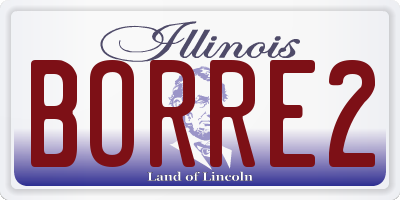 IL license plate BORRE2