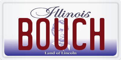 IL license plate BOUCH