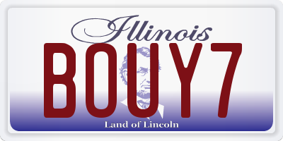 IL license plate BOUY7