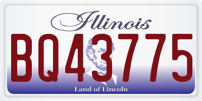 IL license plate BQ43775