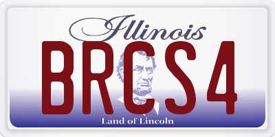 IL license plate BRCS4