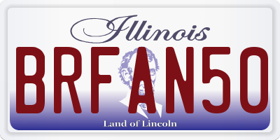 IL license plate BRFAN50