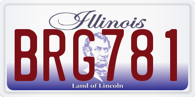 IL license plate BRG781