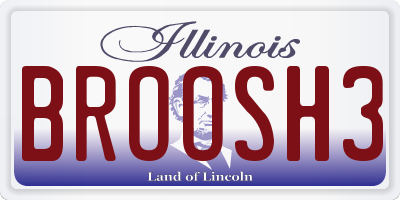 IL license plate BROOSH3