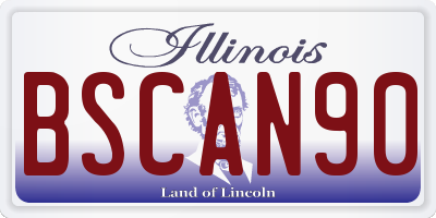 IL license plate BSCAN90