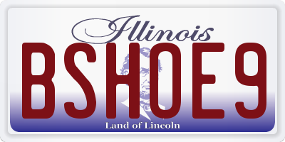 IL license plate BSHOE9