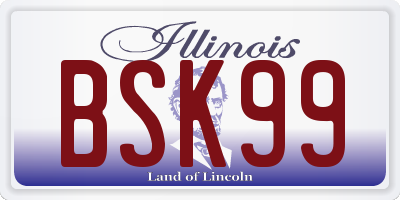 IL license plate BSK99