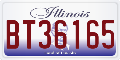 IL license plate BT36165