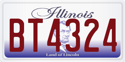 IL license plate BT4324