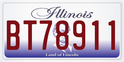 IL license plate BT78911