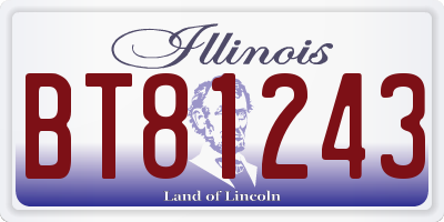 IL license plate BT81243