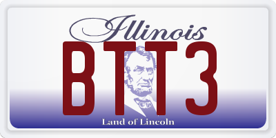 IL license plate BTT3