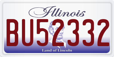 IL license plate BU52332