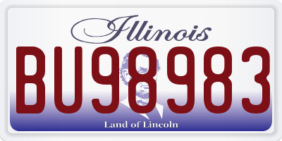 IL license plate BU98983