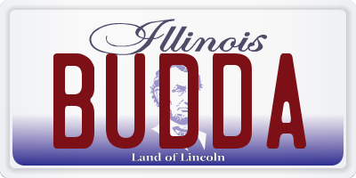 IL license plate BUDDA