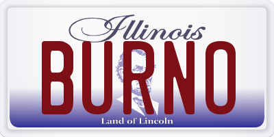 IL license plate BURNO