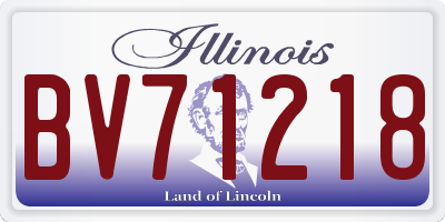 IL license plate BV71218