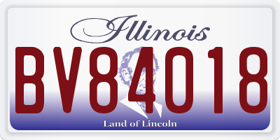 IL license plate BV84018