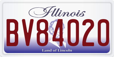 IL license plate BV84020