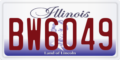 IL license plate BW6049