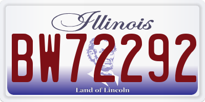 IL license plate BW72292