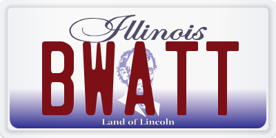 IL license plate BWATT