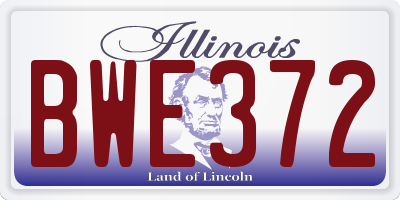 IL license plate BWE372