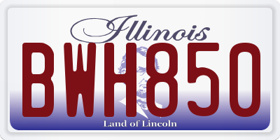 IL license plate BWH850