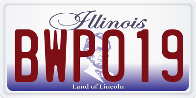 IL license plate BWP019