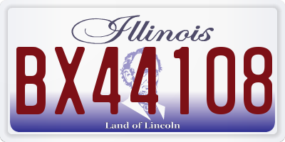 IL license plate BX44108