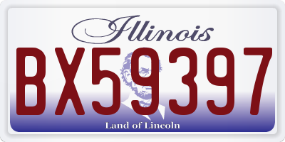 IL license plate BX59397
