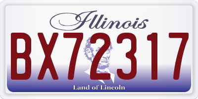 IL license plate BX72317