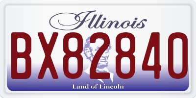 IL license plate BX82840