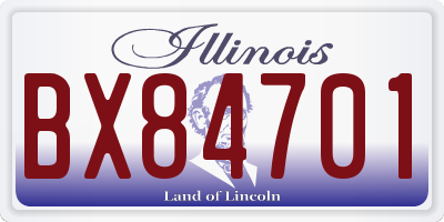 IL license plate BX84701