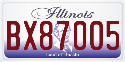 IL license plate BX87005