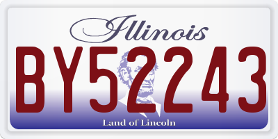 IL license plate BY52243