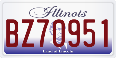 IL license plate BZ70951