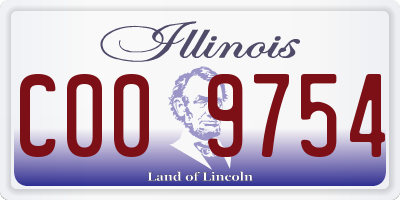 IL license plate C009754