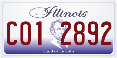 IL license plate C012892