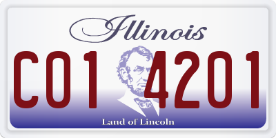 IL license plate C014201