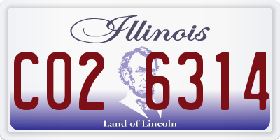 IL license plate C026314
