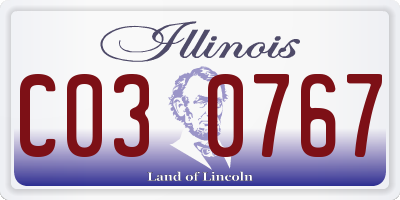 IL license plate C030767